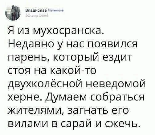 Суровые нравы русской провинции - Забавное, Юмор, Скриншот, Зашакалено, Мухосранск, Двухколесный, Транспорт, Самокат, Повтор