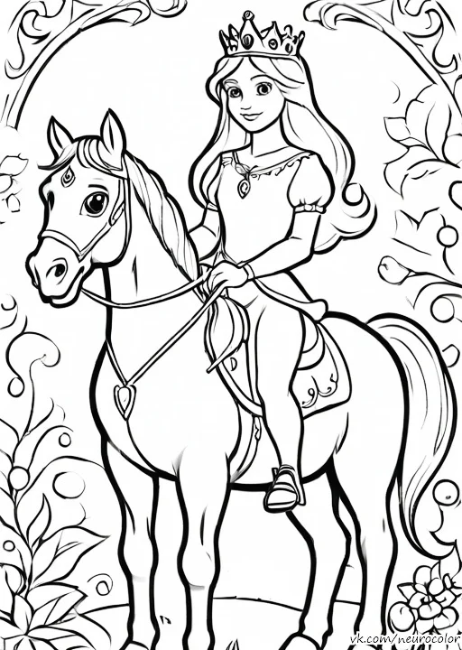 Coloring pages Prince and Princess from the neural network (NEUROCOLORINGS) - Longpost, Coloring, Neural network art, Нейронные сети, My