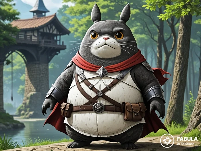 Totoro Auditore - Моё, Тоторо, Assassins Creed, Эцио Аудиторе, Арты нейросетей