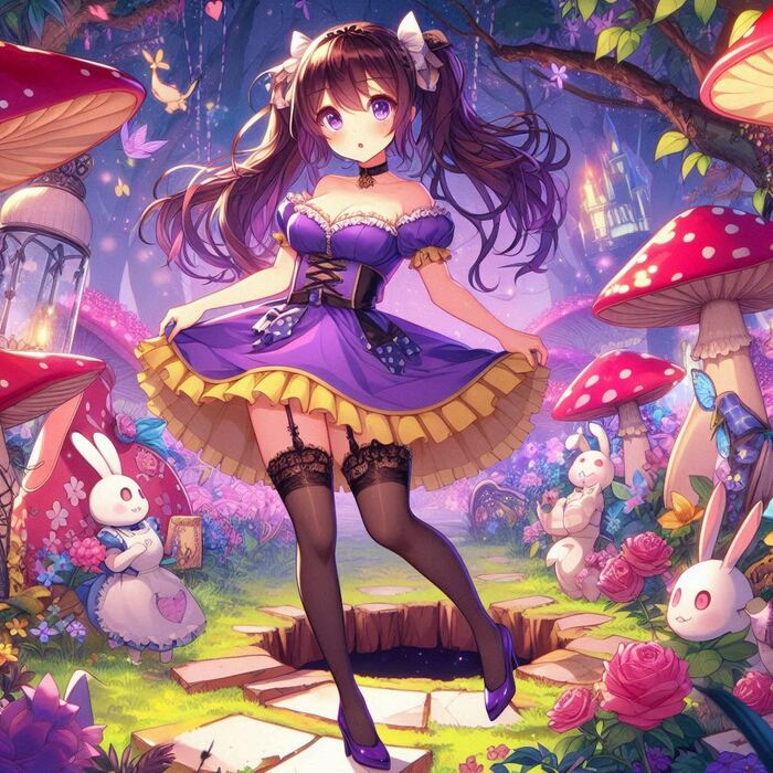 Guess the fairy tale) - My, Neural network art, Anime, Girls, beauty, Artificial Intelligence