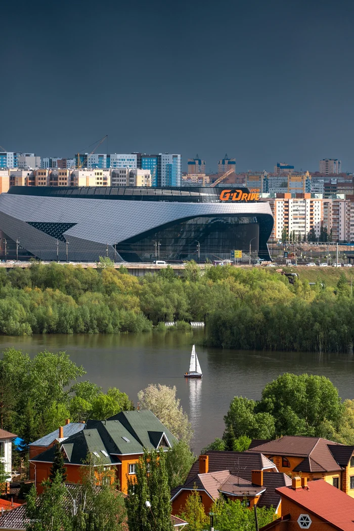 G-Drive arena in Omsk - My, The photo, Russia, Tourism, Omsk, Town, Sport, g-Drive, Architecture, Cities of Russia, sights, Thunderstorm