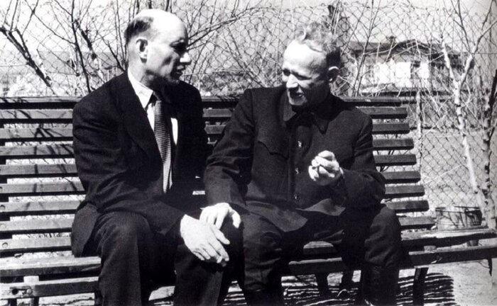 Два титана. С Михаилом Шолоховым перед съемками фильма "Тихий Дон"