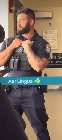 Oops, I see you. You seem to work for Aer Lingus. Cool name. It's short for something, no? )))) - The airport, Security guard, Airline, Video, Vertical video