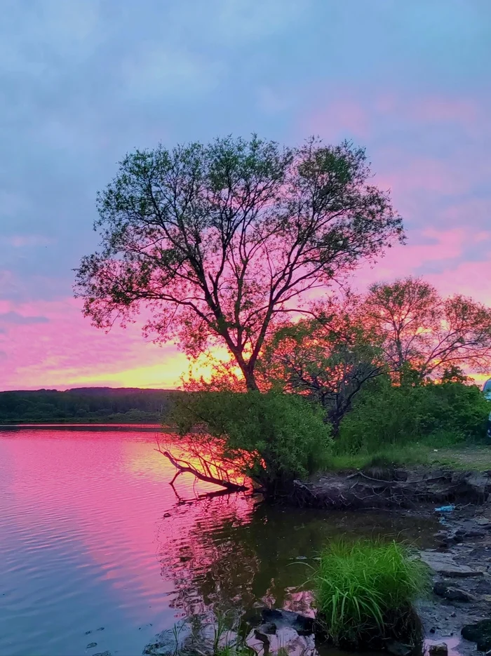 Sunset on the lake - My, Khabarovsk, The photo, Дальний Восток, Landscape, Nature, Lake, Sunset