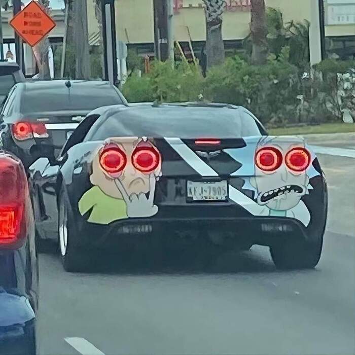 Rick and Morty - Art, Rick and Morty, Repeat, Auto, Stickers on cars, The photo, Chevrolet corvette