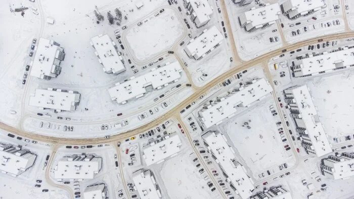 Artery - My, The photo, Town, Winter, View from above