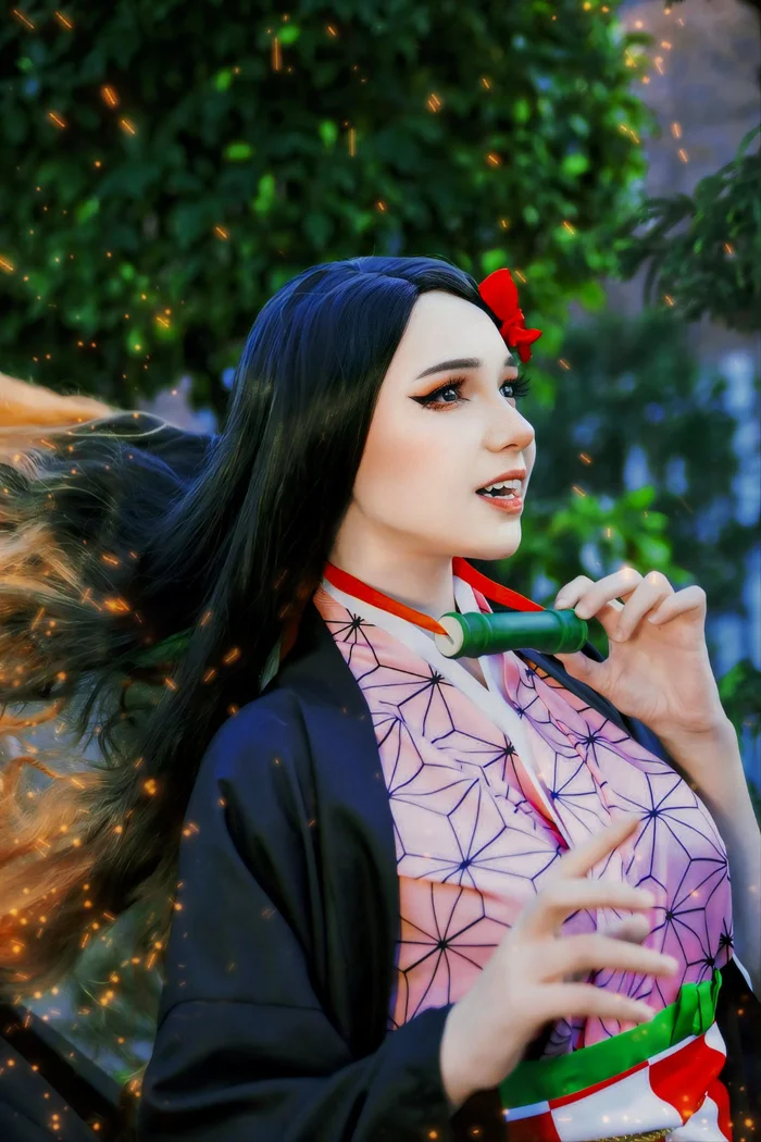 Cosplay of Nezuko Kamado - My, Nezuko Kamado, Cosplay, Anime, Girls, Summer, beauty, Longpost