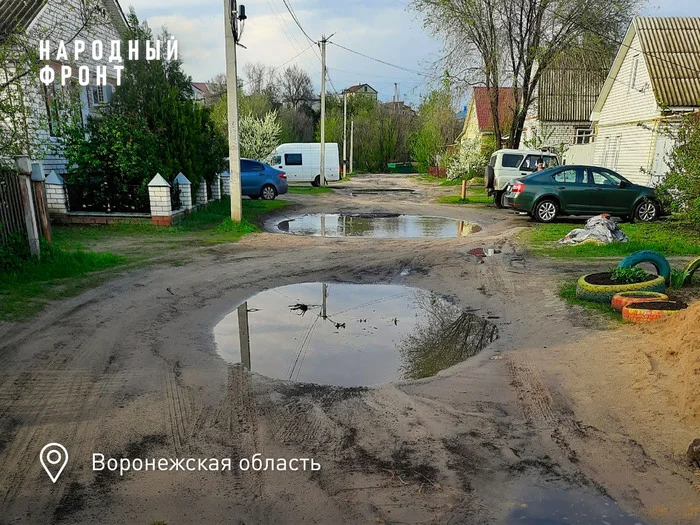 Street of Thirty-three Puddles - My, Negative, Voronezh, Road, The photo, Officials, Dirt, A pedestrian, People, Longpost