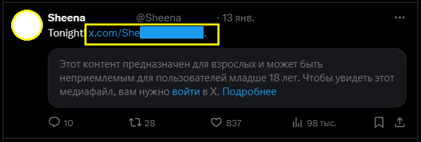 Как в Твиттере смотреть видео изображения деликатного характера без авторизации и VPN? Как смотреть посты деликатного характера в Твиттере? - Моё, Интернет, Социальные сети, Лайфхак, Информационная безопасность, Сайт, Блокировка, Обход ограничений, Обход защиты, Twitter, Xcom, Google, Длиннопост