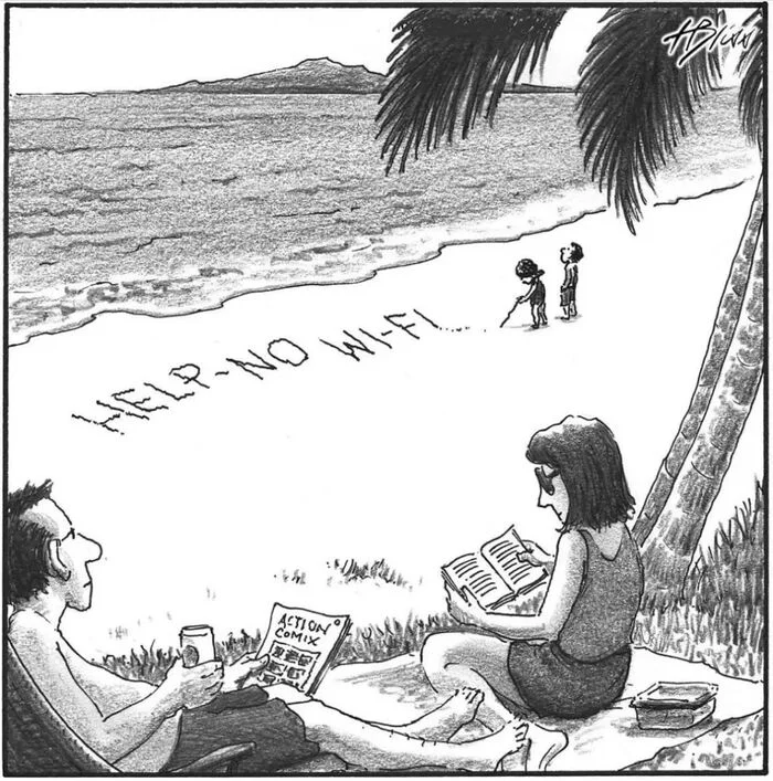 Why children don't like the sea - Comics, Sea, Wi-Fi, Parents and children