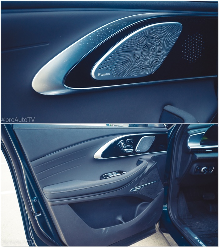 Стереосистема LionMelody с 16 динамиками (в топовой 23, включая динамики в подголовниках), звучит в целом хорошо и людям без искушений понравится.