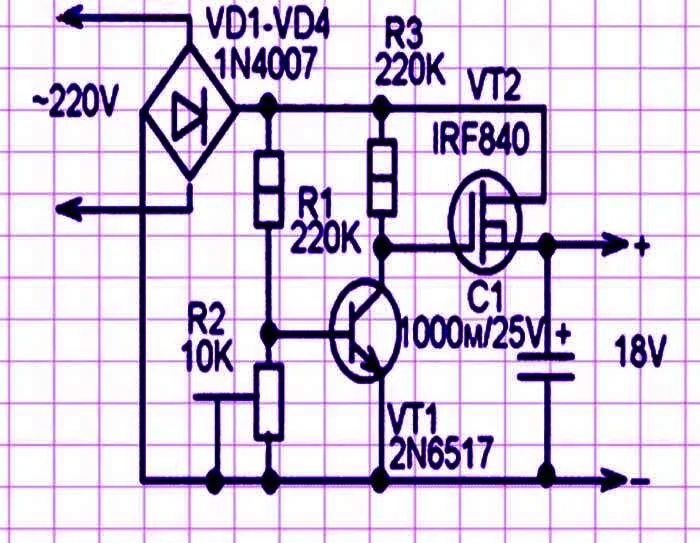 Transistor Keyless Transformer Power Supply on IRF840 - Electronics, Power Supply, Radio amateurs, Radio electronics, Radio engineering, Power supply, Longpost