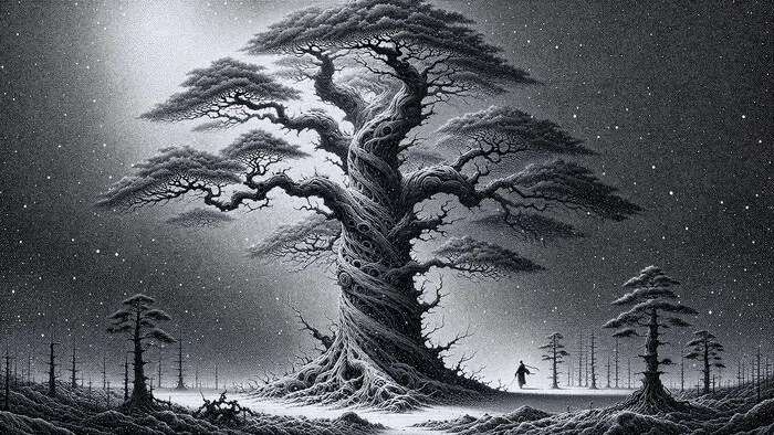 Majestic tree - Нейронные сети, Art, Neural network art, Another world, Digital drawing, Tree