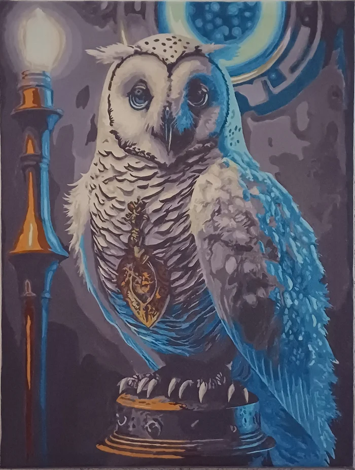 Painting by numbers - My, Owl, Painting, Paintings by numbers