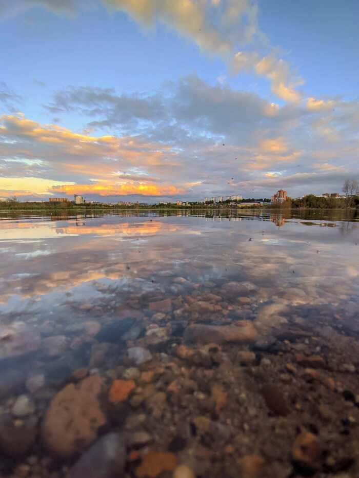 Evening Angara - My, River, Sunset, Mobile photography, Irkutsk, Longpost, Angara River
