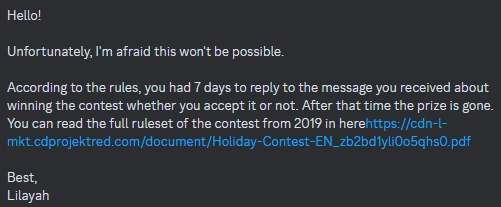 Сообщение от менеджера (Сосу лапу)