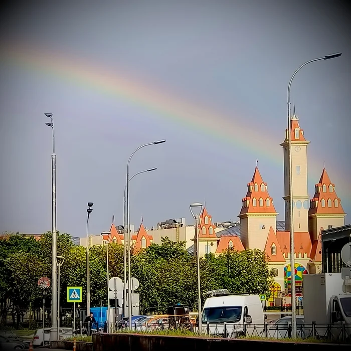 Rainbow in Moscow - My, beauty, Rainbow, Just, Moscow, The photo