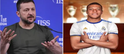 Vladimir Zelensky congratulated Kylian Mbappe - Politics, Vladimir Zelensky, Humor, Sarcasm, Kylian Mbappe, Picture with text