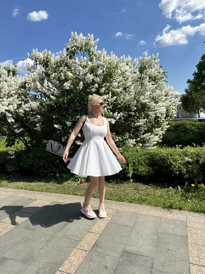 Reply to the post “dress for a pikabushnik” - My, Wife, The dress, Sewing, Reply to post, The photo