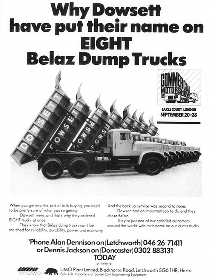 Образованная ещё в 1939 году лондонская фирма Dowsett Engineering Construction, Ltd. стала крупнейшим эксплуатантом «кразов» в Великобритании, купив свыше 60 самосвалов.