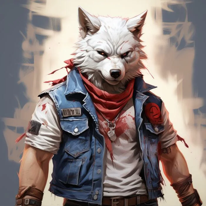 Фурри арт от Wolfmks #33 в стиле street of rage для превью - Моё, Фурри, Арт, Искусство, Furry Art, Арты нейросетей, Волк, Furry wolf, Длиннопост, Енот, Furry Raccoon