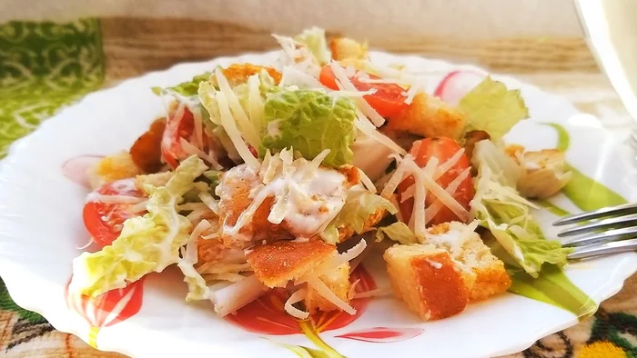 Caesar salad step by step recipe - Caesar salad, Recipe, Video recipe, Video, Youtube, Longpost