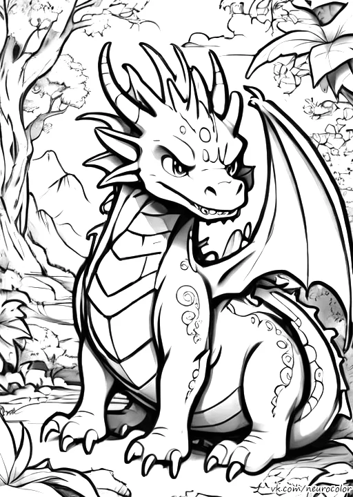 June 6th is Dragon Drawing Day. Coloring pages dragons from the neural network (NEUROCOLORINGS) for your attention) - Нейронные сети, Neural network art, The Dragon, Milota, Yandex Zen (link), VKontakte (link), Longpost, My