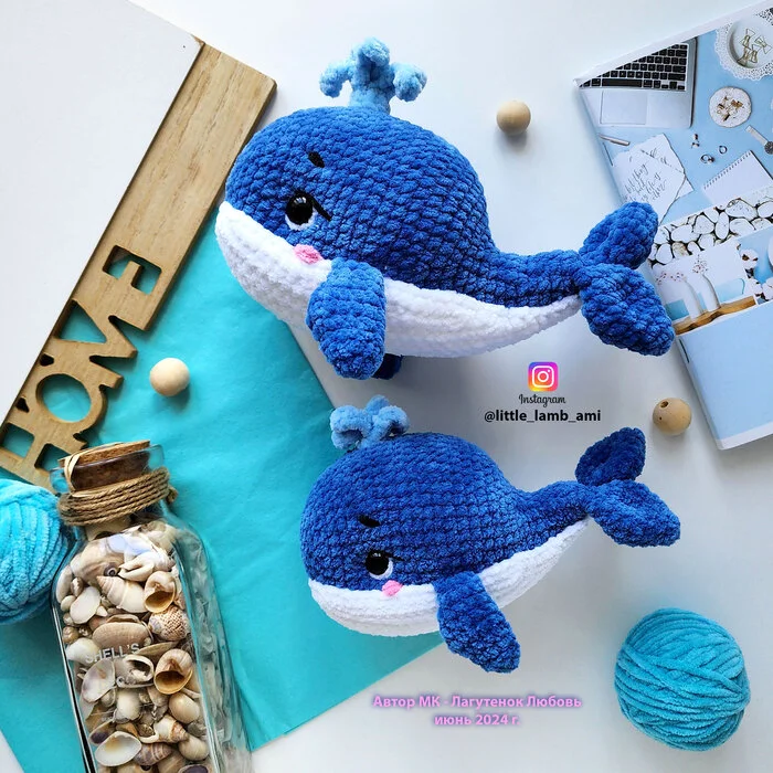 Amigurumi whales. Crochet toy pattern - My, Master Class, Crochet, Scheme, Amigurumi, Knitting, Toys, Knitted toys, Plush Toys, Needlework, With your own hands, Needlework without process, Soft toy, Hobby, Whale