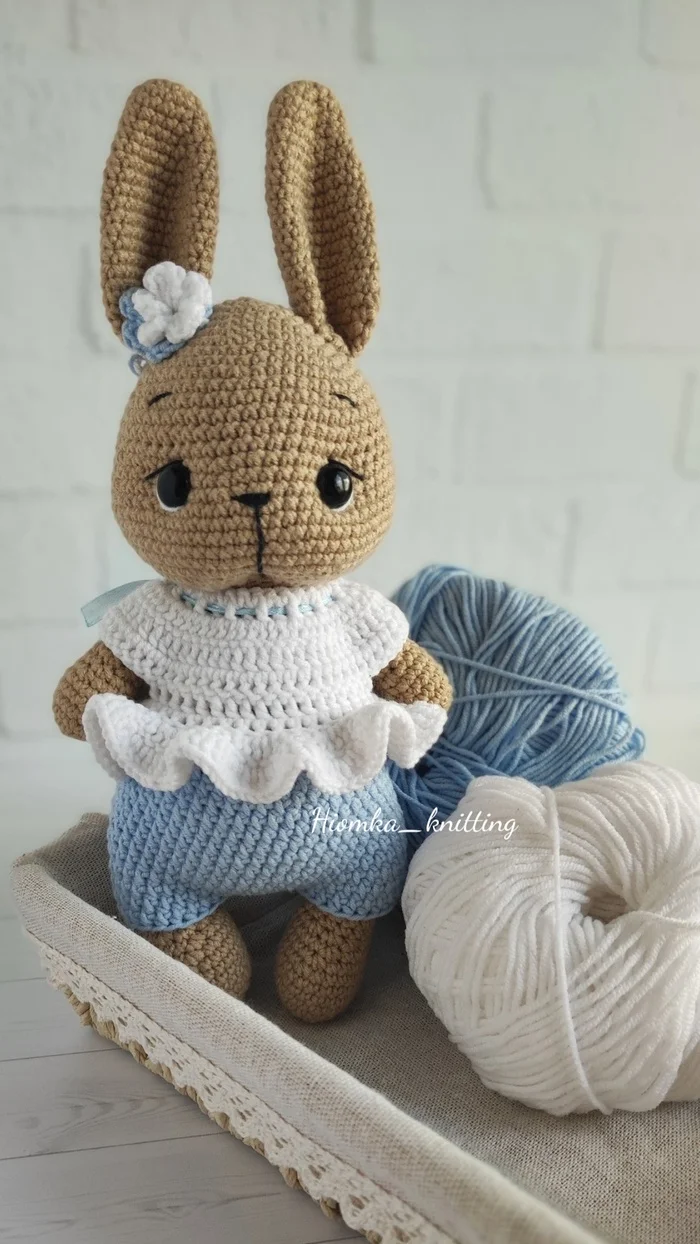 Knitted bunny - Crochet, Knitted toys, Telegram (link), Longpost, VKontakte (link), Amigurumi, Needlework without process