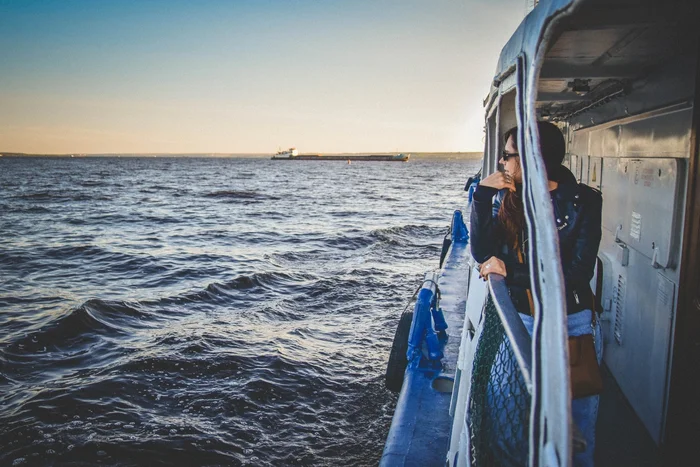 Evening boat trip - My, Travel across Russia, Girls, Sunset, Ship