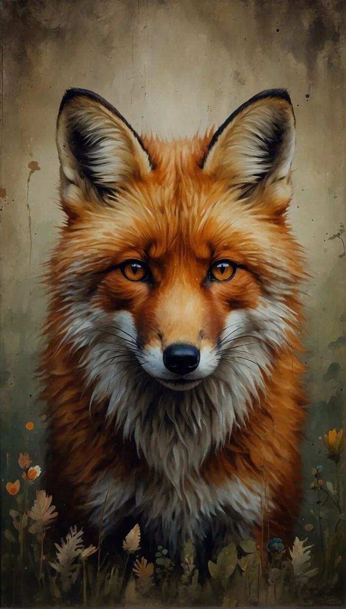 Fox - My, Images, Art, Neural network art, Artificial Intelligence, Telegram (link), Fox, Digital drawing, Midjourney