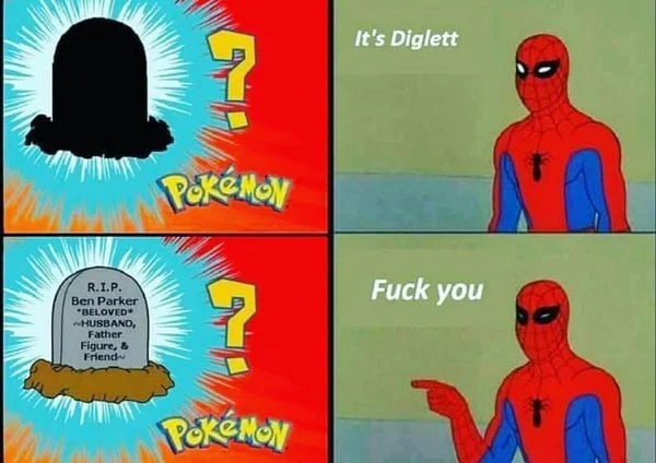 What kind of Pokemon is this? - Humor, Black humor, Spiderman, Without translation, Picture with text