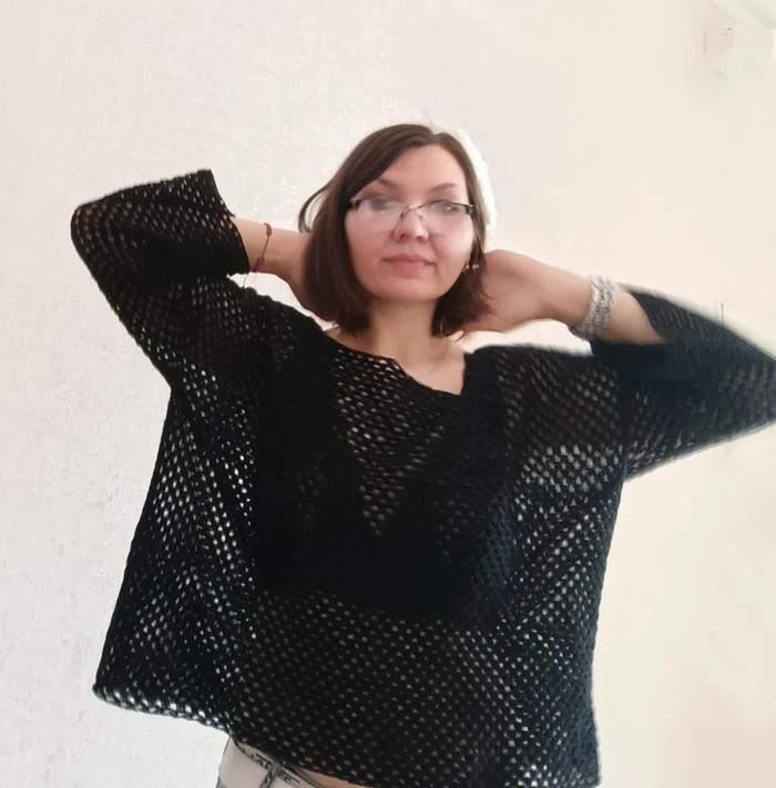 Crochet oversized blouse - My, Summer, Crochet