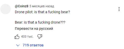 Oddities of machine translation from Google - Humor, Screenshot, Youtube Shorts, The Bears, Drone, Quadcopter, Video, Youtube