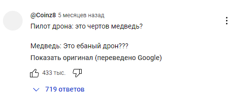 Oddities of machine translation from Google - Humor, Screenshot, Youtube Shorts, The Bears, Drone, Quadcopter, Video, Youtube