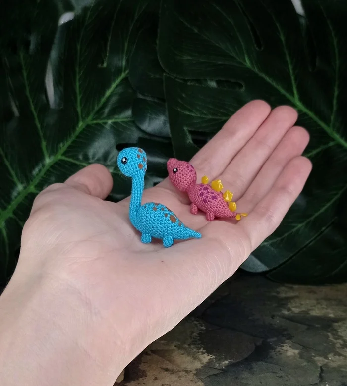 Dinosaurs - Knitting, Milota, Dinosaurs, Author's toy, With your own hands, VKontakte (link), Longpost, Friday tag is mine, Needlework without process, My