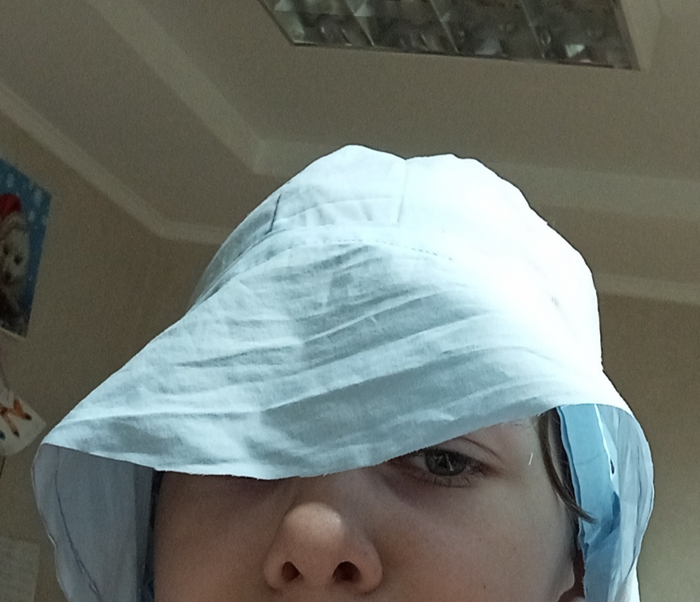 Здесь панамка ещё не готова, но она и готовая выглядит примерно так же. Фото результата найти не смогла(((