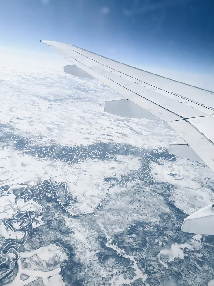 Flying over Yamal - My, River, Yamal, Land, Spring, View from the plane