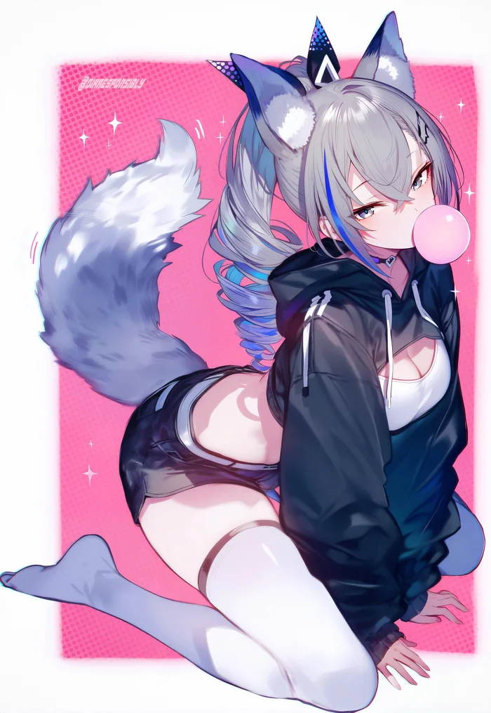 Silver Wolf - Honkai: Star Rail, Silver Wolf (Honkai: Star Rail), Art, Girls, Games, Anime art, Anime, Dirresponsibly, Animal ears, Tail