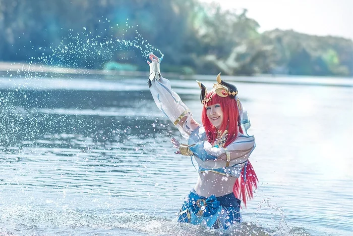 I wish you a sunny and summer mood with Nilu from the game Genshin impact - My, Cosplay, Genshin impact, Nilou (Genshin Impact), The photo