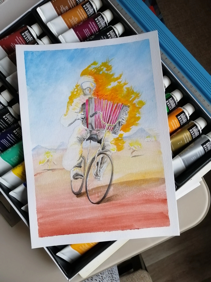 Общий вид горящих врачей.