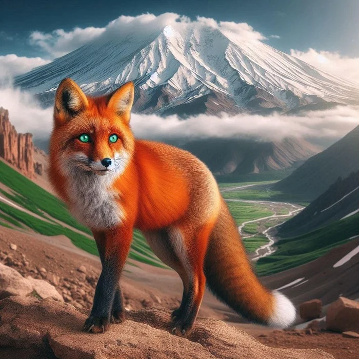 The fox is preparing for the next ascent - My, Нейронные сети, Artificial Intelligence, Neural network art, Iran, Fox