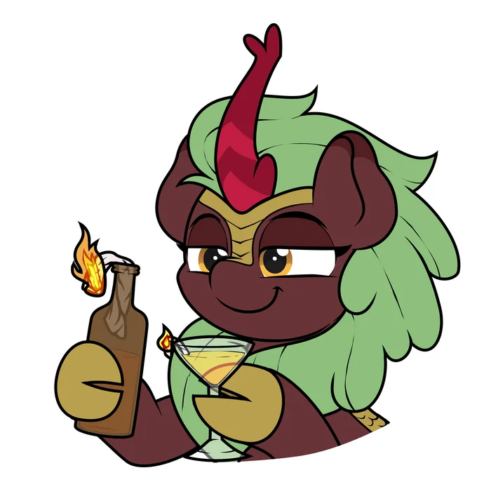 A cocktail? - My little pony, PonyArt, MLP Kirin, Cinder glow, Ljdamz1119