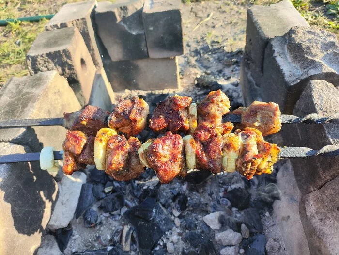 Good health and bon appetit to everyone - My, Shashlik, Weekend