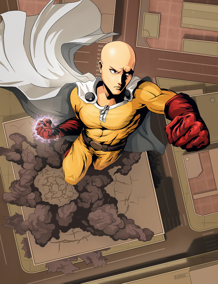 Saitama. One-Punch man Saitama, Onepunchman, , , 2D, Digital