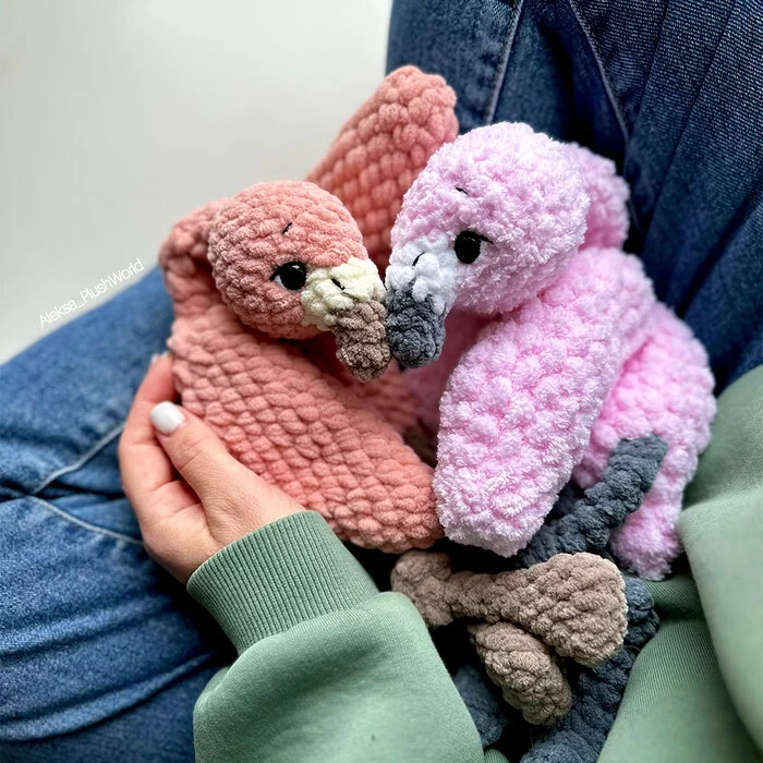 Flamingo amigurumi. Crochet toy pattern - My, Needlework, Toys, Knitting, Crochet, Amigurumi, Knitted toys, Plush Toys, Scheme, With your own hands, Master Class, Soft toy, Hobby, Needlework without process, Birds, Flamingo