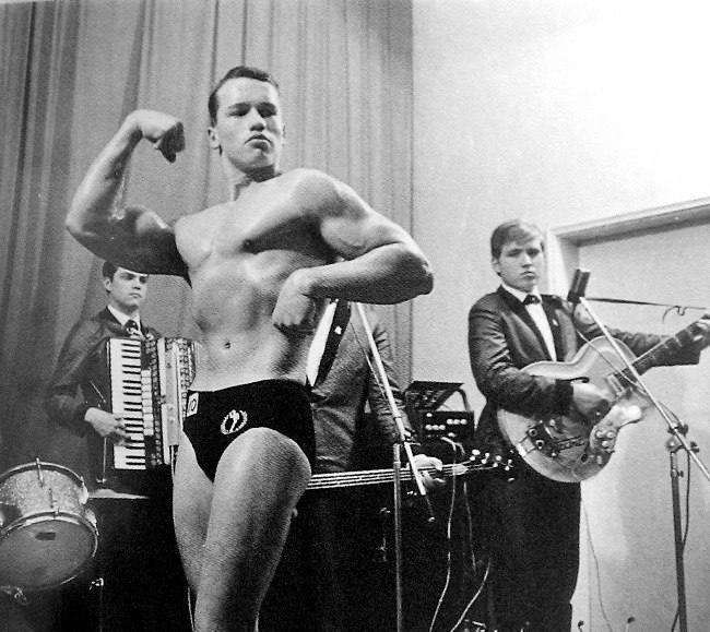 16-year-old Arnold Schwarzenegger at his first bodybuilding competition - Arnold Schwarzenegger, Body-building, The photo, A life, Sport, Youth, Actors and actresses