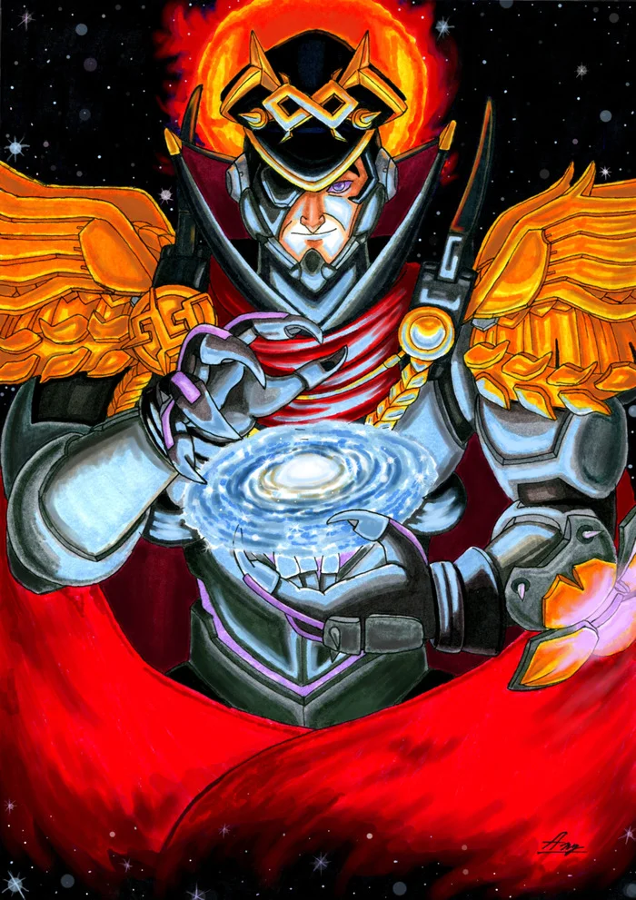 Galactic Emperor( Sigma) - My, Traditional art, Overwatch, Art, Alcohol markers, Krita