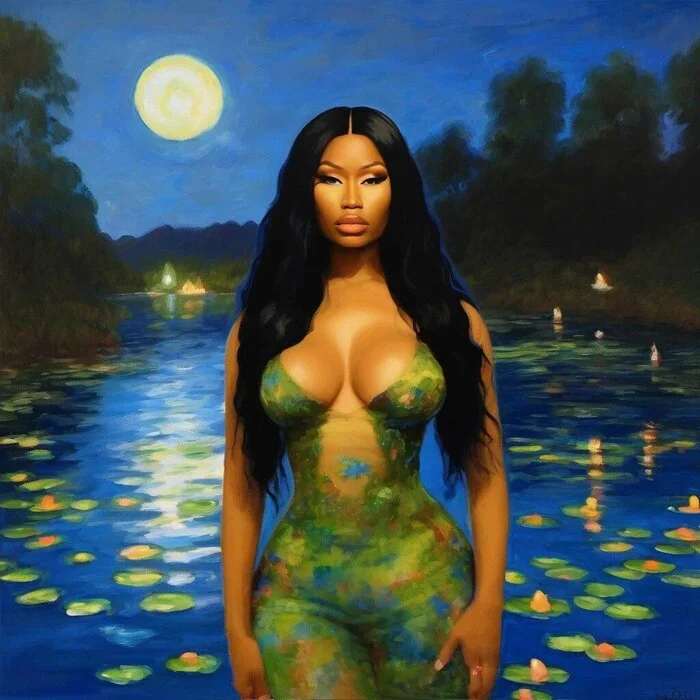 Nicki Minaj by Claude Monet - My, Art, Neural network art, Images, Claude Monet, Nicki Minaj, Longpost