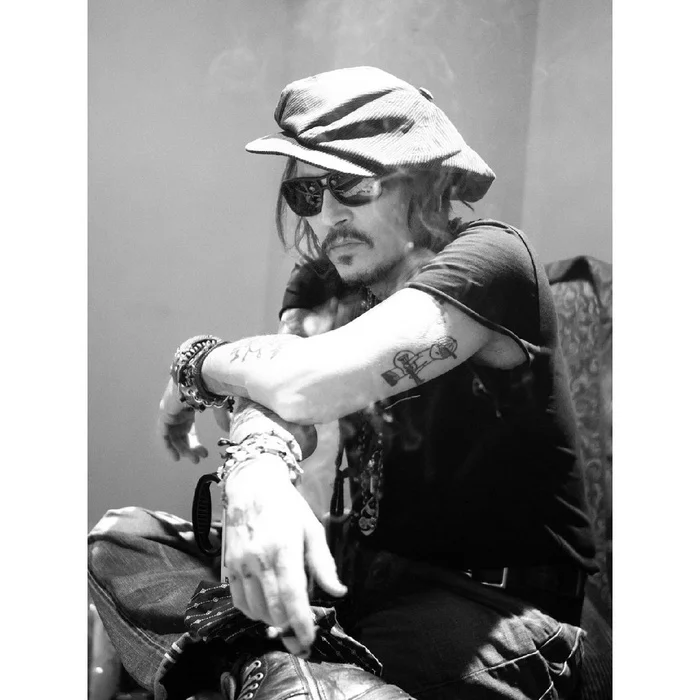 Photo of the birthday boy by Ross Halfin - Johnny Depp, The photo, Birthday, Actors and actresses, Celebrities, Longpost, Black and white photo